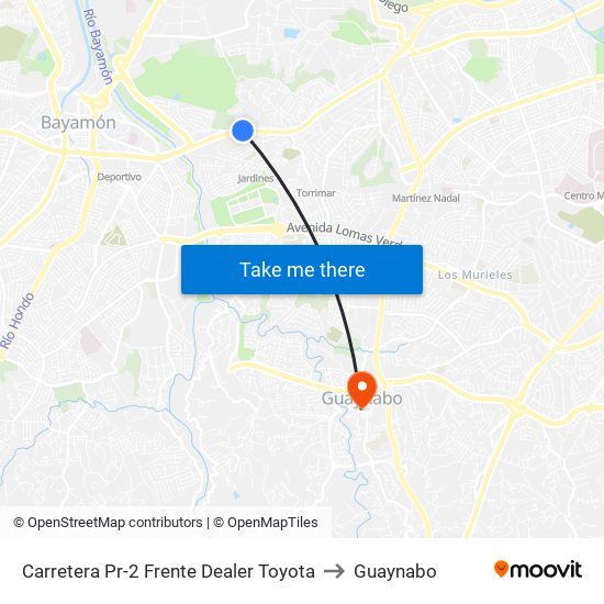 Carretera Pr-2 Frente Dealer Toyota to Guaynabo map