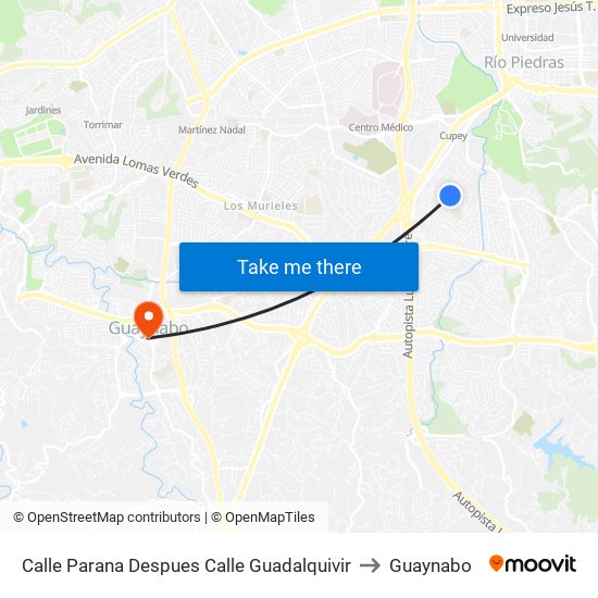Calle Parana Despues Calle Guadalquivir to Guaynabo map