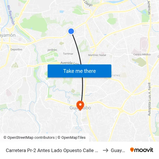 Carretera Pr-2 Antes Lado Opuesto Calle Victor Braegger to Guaynabo map