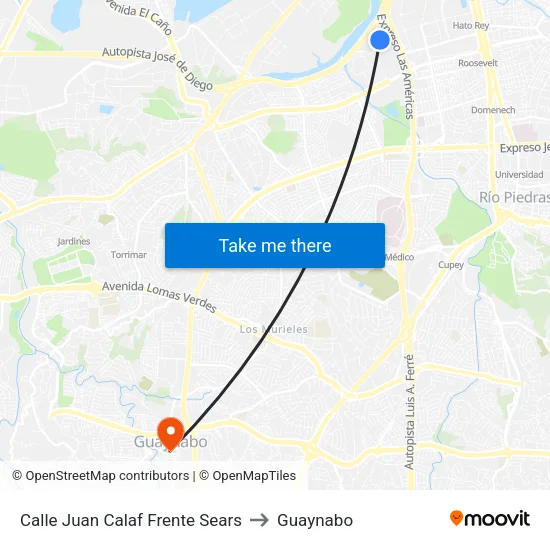 Calle Juan Calaf Frente Sears to Guaynabo map