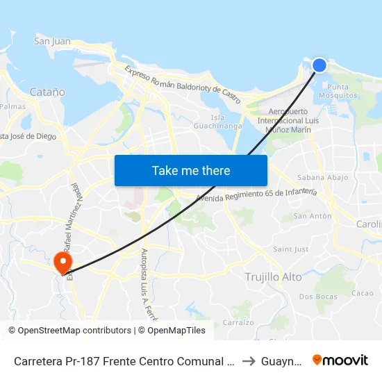 Carretera Pr-187 Frente Centro Comunal Piñones to Guaynabo map