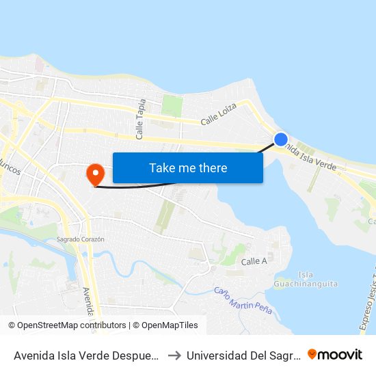 Avenida Isla Verde Despues Calle Nepturno to Universidad Del Sagrado Corazón map