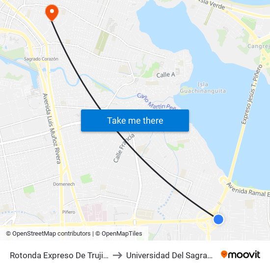 Rotonda Expreso De Trujillo (Pr-181) to Universidad Del Sagrado Corazón map