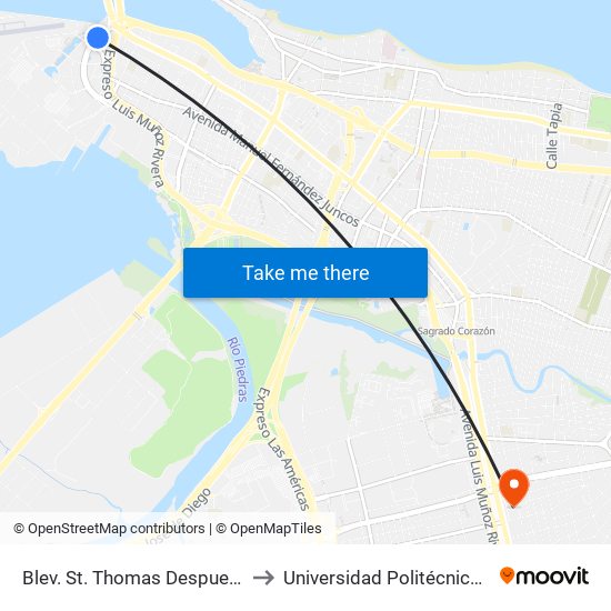 Blev. St. Thomas Despues Calle Limbergh to Universidad Politécnica De Puerto Rico map