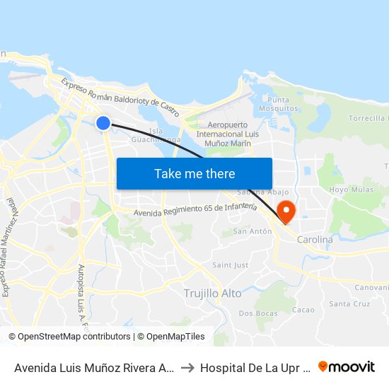 Avenida Luis Muñoz Rivera Antes Calle Haydee Rexach to Hospital De La Upr - Dr. Federico Trilla map