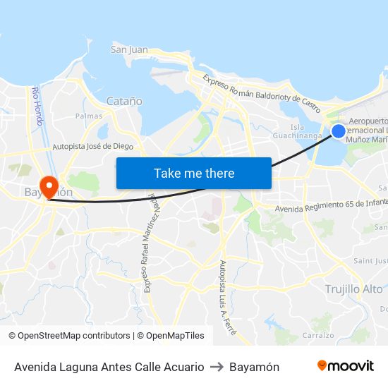 Avenida Laguna Antes Calle Acuario to Bayamón map