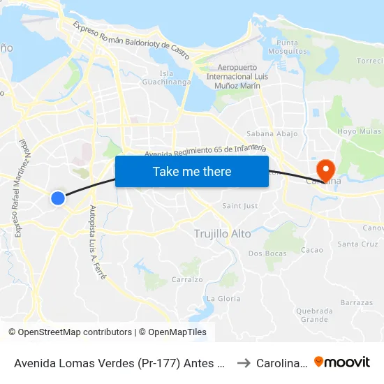 Avenida Lomas Verdes (Pr-177) Antes Calle Sauco to Carolina, PR map