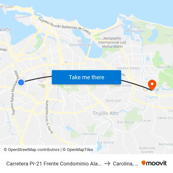 Carretera Pr-21 Frente Condominio Alameda to Carolina, PR map