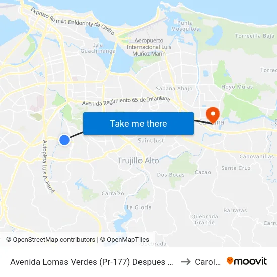 Avenida Lomas Verdes (Pr-177) Despues Lado Opuesto Avenida La Sierra to Carolina, PR map