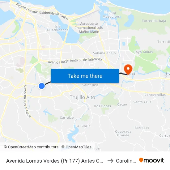 Avenida Lomas Verdes (Pr-177) Antes Calle Santa Agueda to Carolina, PR map