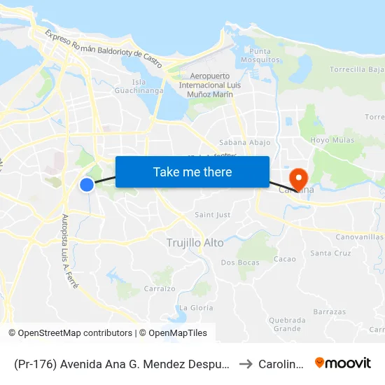 (Pr-176) Avenida Ana G. Mendez Despues Calle Rhin to Carolina, PR map