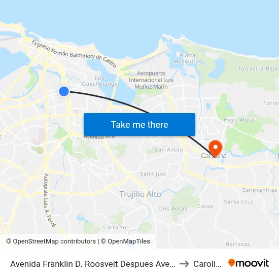 Avenida Franklin D. Roosvelt Despues Avenida Luis Muñoz Rivera to Carolina, PR map