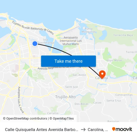 Calle Quisquella Antes Avenida Barbosa to Carolina, PR map