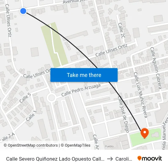 Calle Severo Quiñonez Lado Opuesto Calle Eusebio Gonzalez to Carolina, PR map
