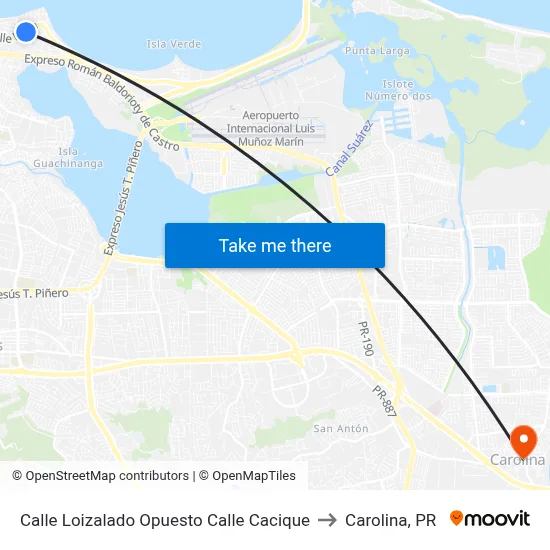Calle Loizalado Opuesto Calle Cacique to Carolina, PR map