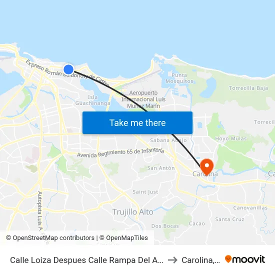 Calle Loiza Despues Calle Rampa Del Almirante to Carolina, PR map