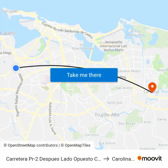 Carretera Pr-2 Despues Lado Opuesto Calle Millan to Carolina, PR map