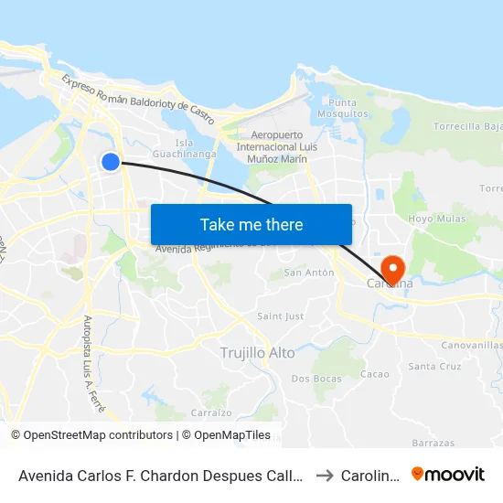 Avenida Carlos F. Chardon Despues Calle Arterial Hosto to Carolina, PR map