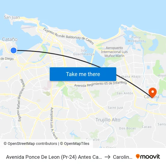 Avenida Ponce De Leon (Pr-24) Antes Calle Munoz Rivera to Carolina, PR map