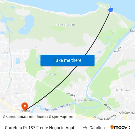 Carretera Pr-187 Frente Negocio Aqui Me Quedo to Carolina, PR map