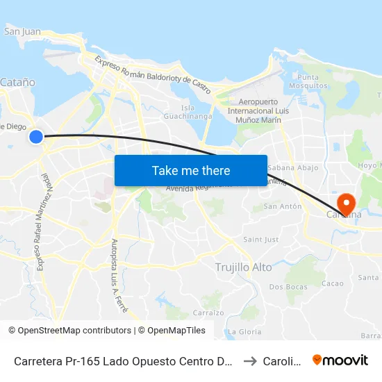 Carretera Pr-165 Lado Opuesto Centro De Distribucion Amelia to Carolina, PR map