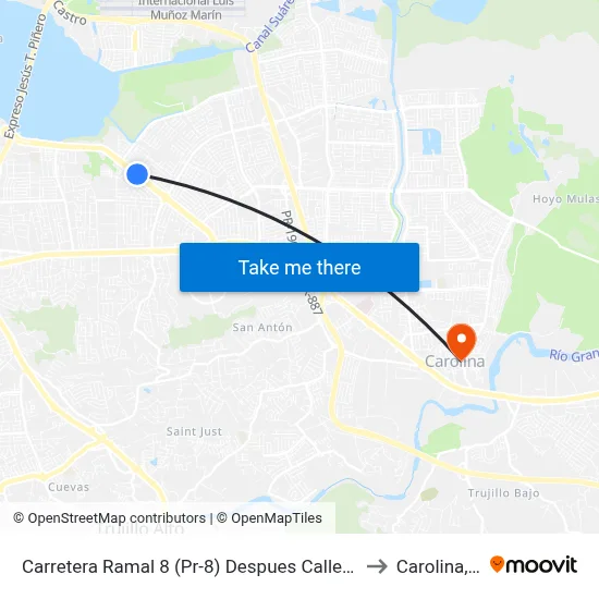 Carretera Ramal 8 (Pr-8) Despues Calle Vinyater to Carolina, PR map