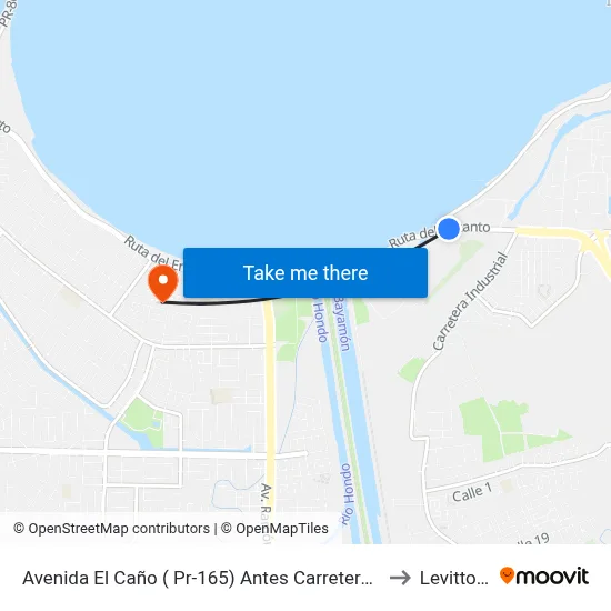 Avenida El Caño ( Pr-165) Antes Carretera Pr-870 to Levittown map