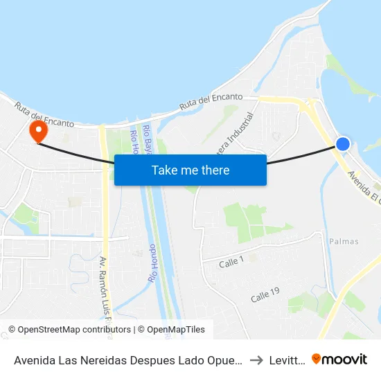 Avenida Las Nereidas Despues Lado Opuesto Calle Maragón to Levittown map