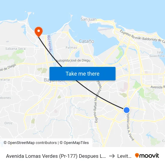 Avenida Lomas Verdes (Pr-177) Despues Lado Opuesto Pr-8838 to Levittown map