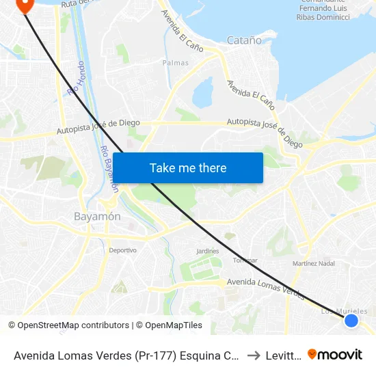 Avenida Lomas Verdes (Pr-177) Esquina Calle Petiouita Solis to Levittown map