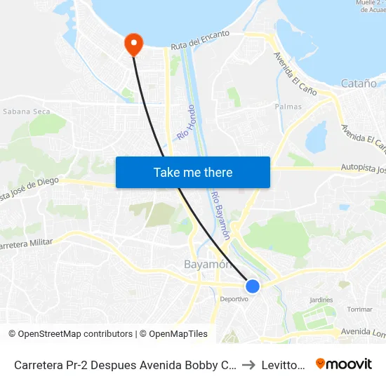 Carretera Pr-2 Despues Avenida Bobby Capo to Levittown map