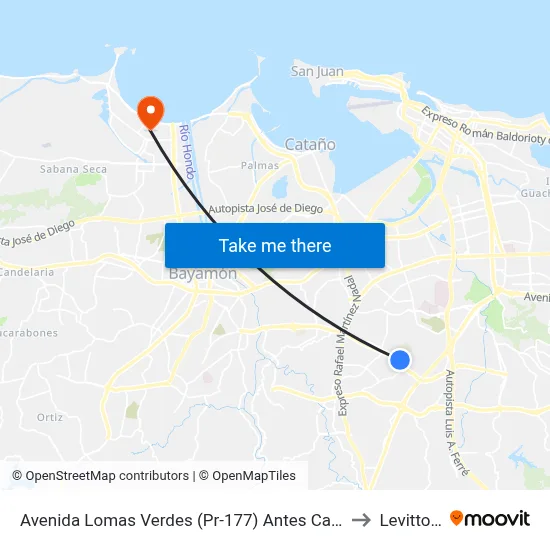 Avenida Lomas Verdes (Pr-177) Antes Calle Sauco to Levittown map