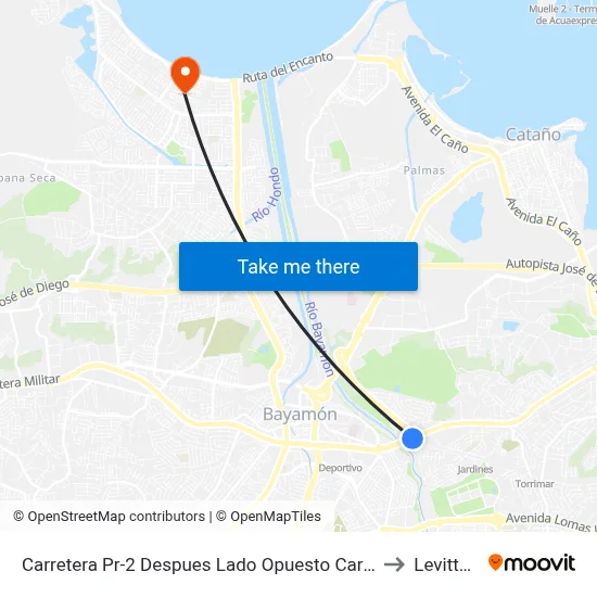 Carretera Pr-2 Despues Lado Opuesto Carretera Pr-6 to Levittown map