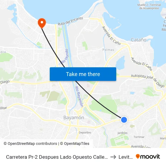 Carretera Pr-2 Despues Lado Opuesto Calle Colectota Central Main to Levittown map