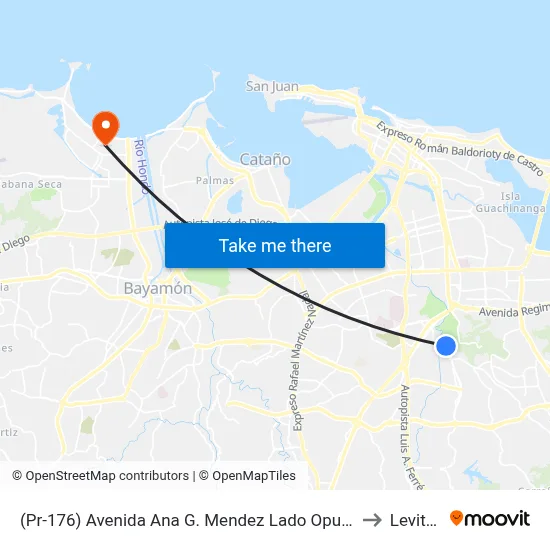 (Pr-176) Avenida Ana G. Mendez Lado Opuesto Aaa Concordia to Levittown map