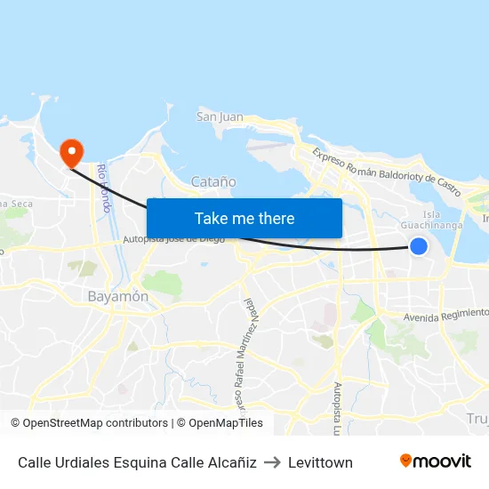 Calle Urdiales Esquina Calle Alcañiz to Levittown map