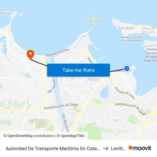 Autoridad De Transporte Maritimo En Cataño (Terminal Atm) to Levittown map