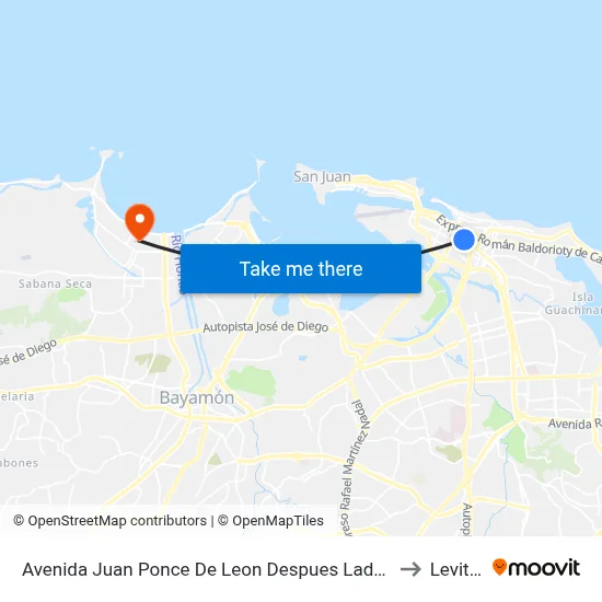 Avenida Juan Ponce De Leon Despues Lado Opuesto Calle Duffaut to Levittown map