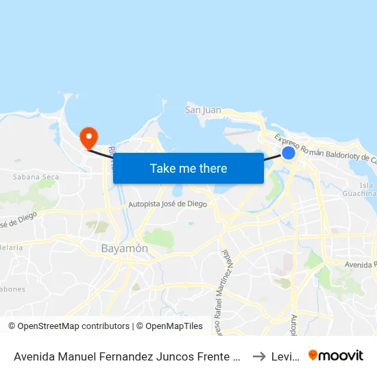 Avenida Manuel Fernandez Juncos Frente Departamento De Agricultura to Levittown map