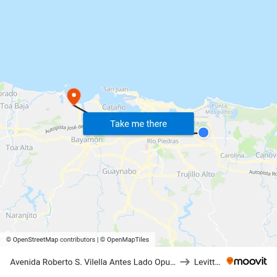 Avenida Roberto S. Vilella Antes Lado Opuesto Calle 259 to Levittown map