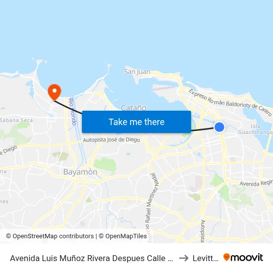 Avenida Luis Muñoz Rivera Despues Calle Nemecio Canales to Levittown map