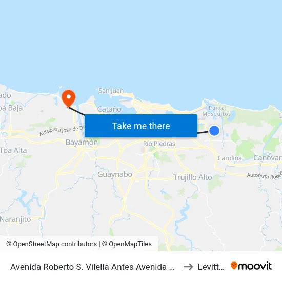 Avenida Roberto S. Vilella Antes Avenida Sanches Osorio to Levittown map