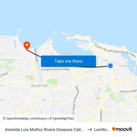 Avenida Luis Muñoz Rivera Despues Calle Bolivia to Levittown map