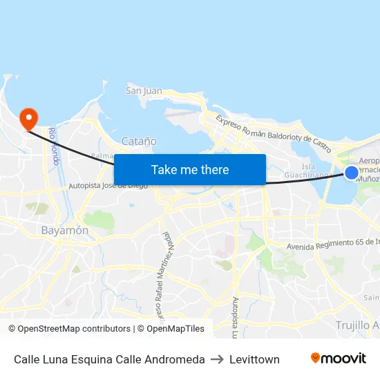 Calle Luna Esquina Calle Andromeda to Levittown map