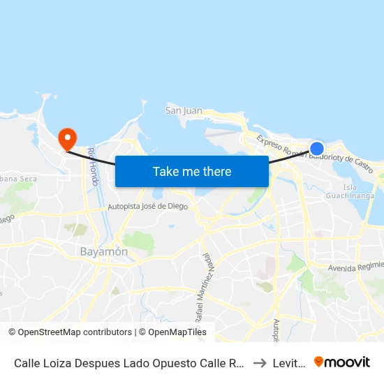 Calle Loiza Despues Lado Opuesto Calle Rampla Del Admirante to Levittown map
