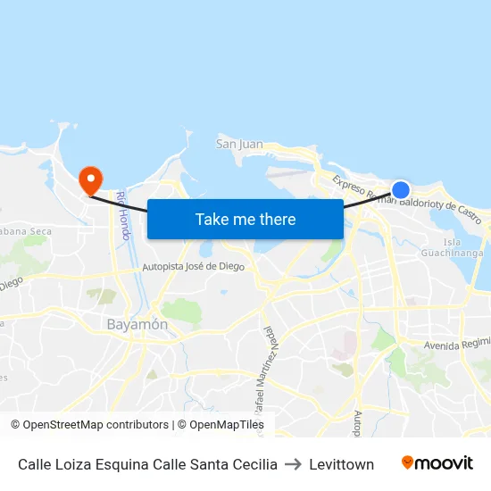 Calle Loiza Esquina Calle Santa Cecilia to Levittown map