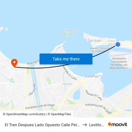 El Tren Despues Lado Opuesto Calle Pelayo to Levittown map