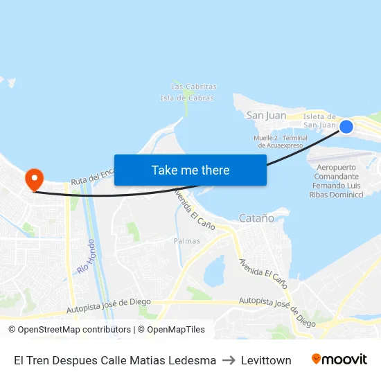 El Tren Despues Calle Matias Ledesma to Levittown map