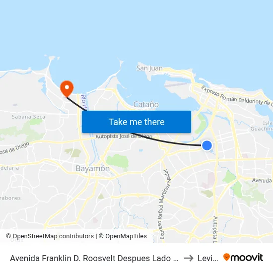 Avenida Franklin D. Roosvelt Despues Lado Opuesto Calle Nemecio Canales to Levittown map
