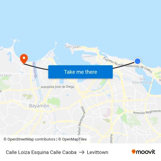 Calle Loiza Esquina Calle Caoba to Levittown map
